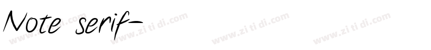 Note serif字体转换